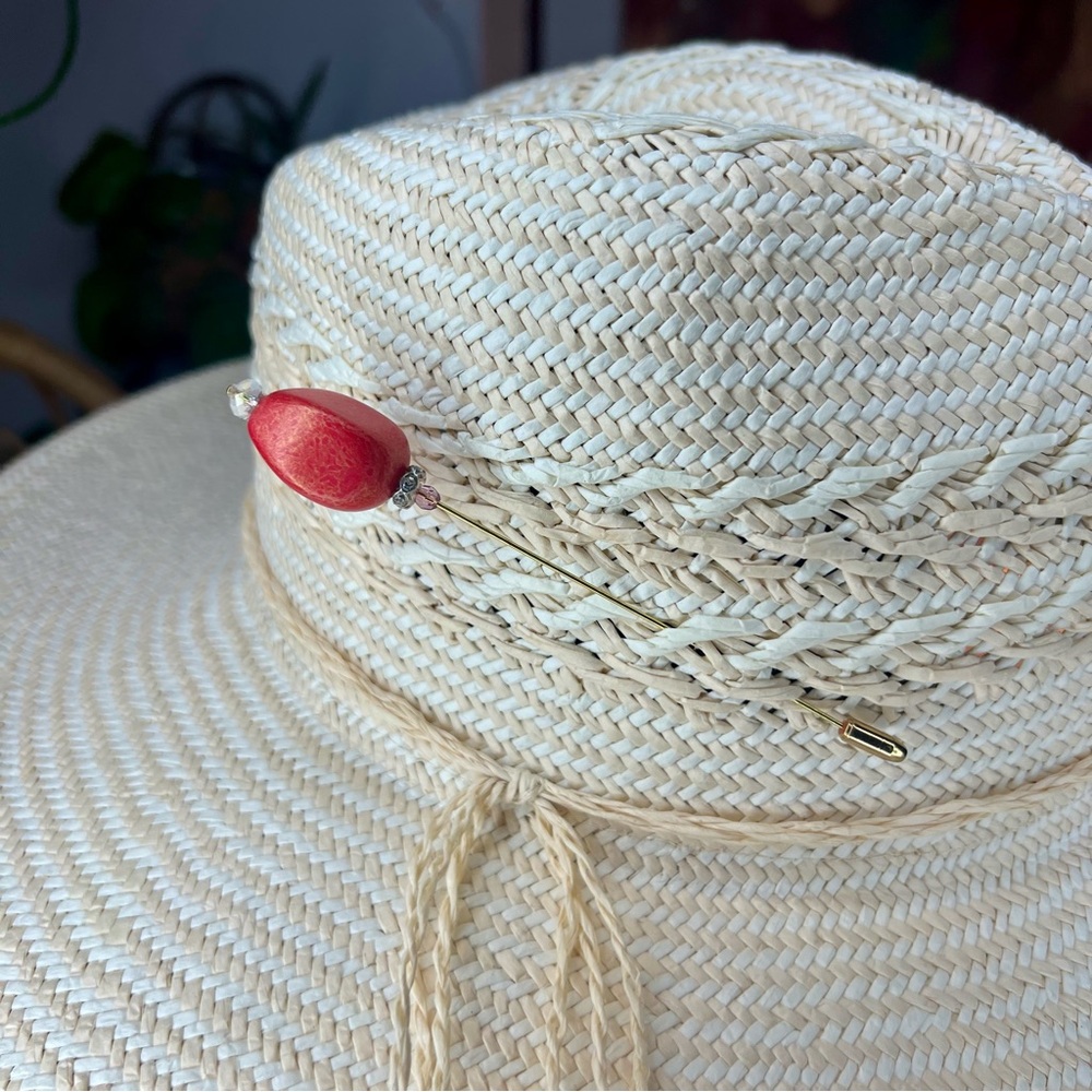 Colorful handmade beaded hat stick pins